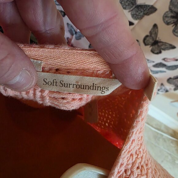 Soft surroundings Top Women's XL Oversize Crochet Boho Sweater - Picture 2 of 3